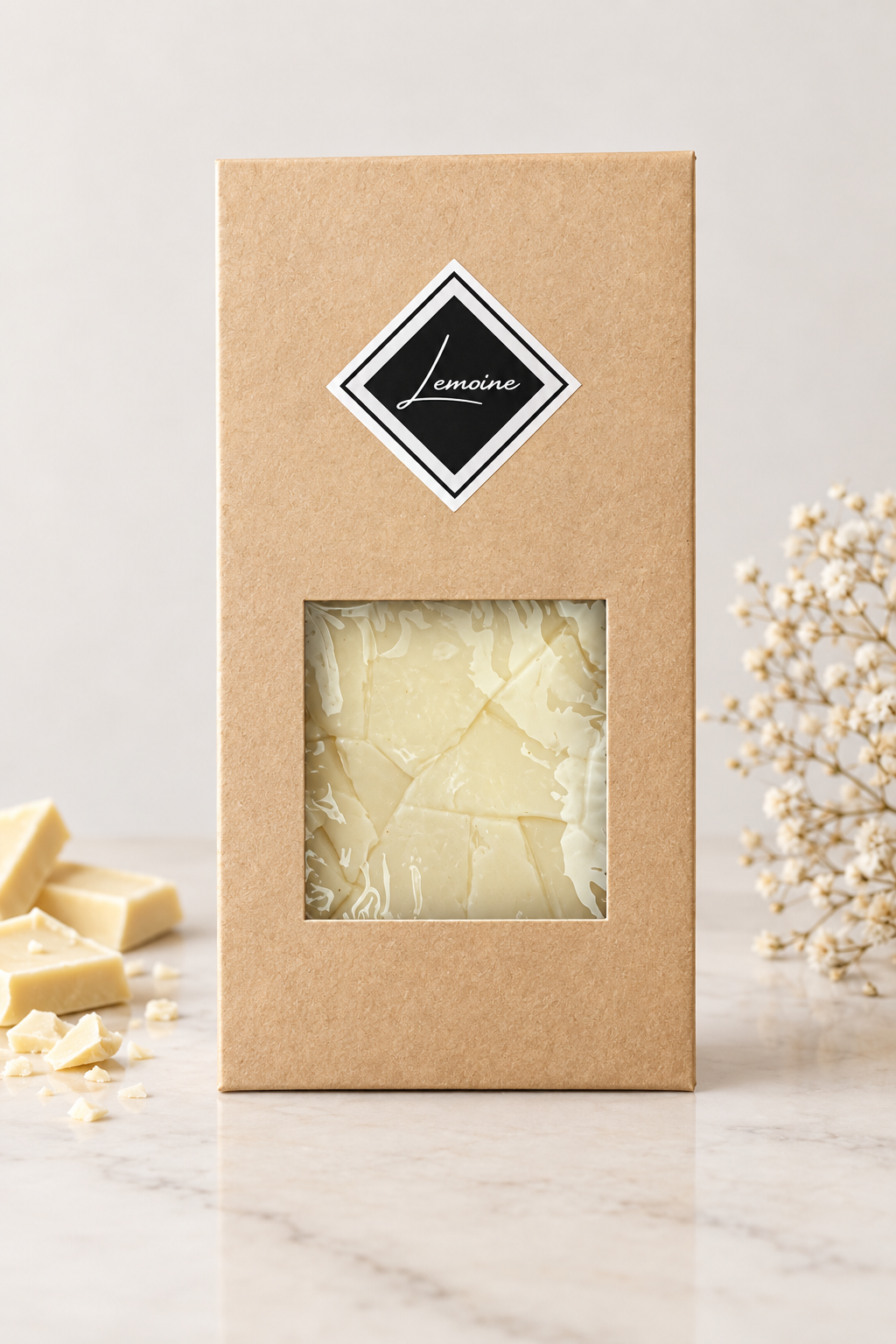 Tablette de chocolat blanc noix de coco